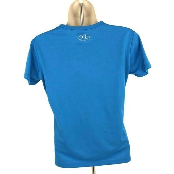 Under Armour Size YLG Youth Large Short Sleeve T-Shirt Loose Fit Blue - Picture 7 of 8